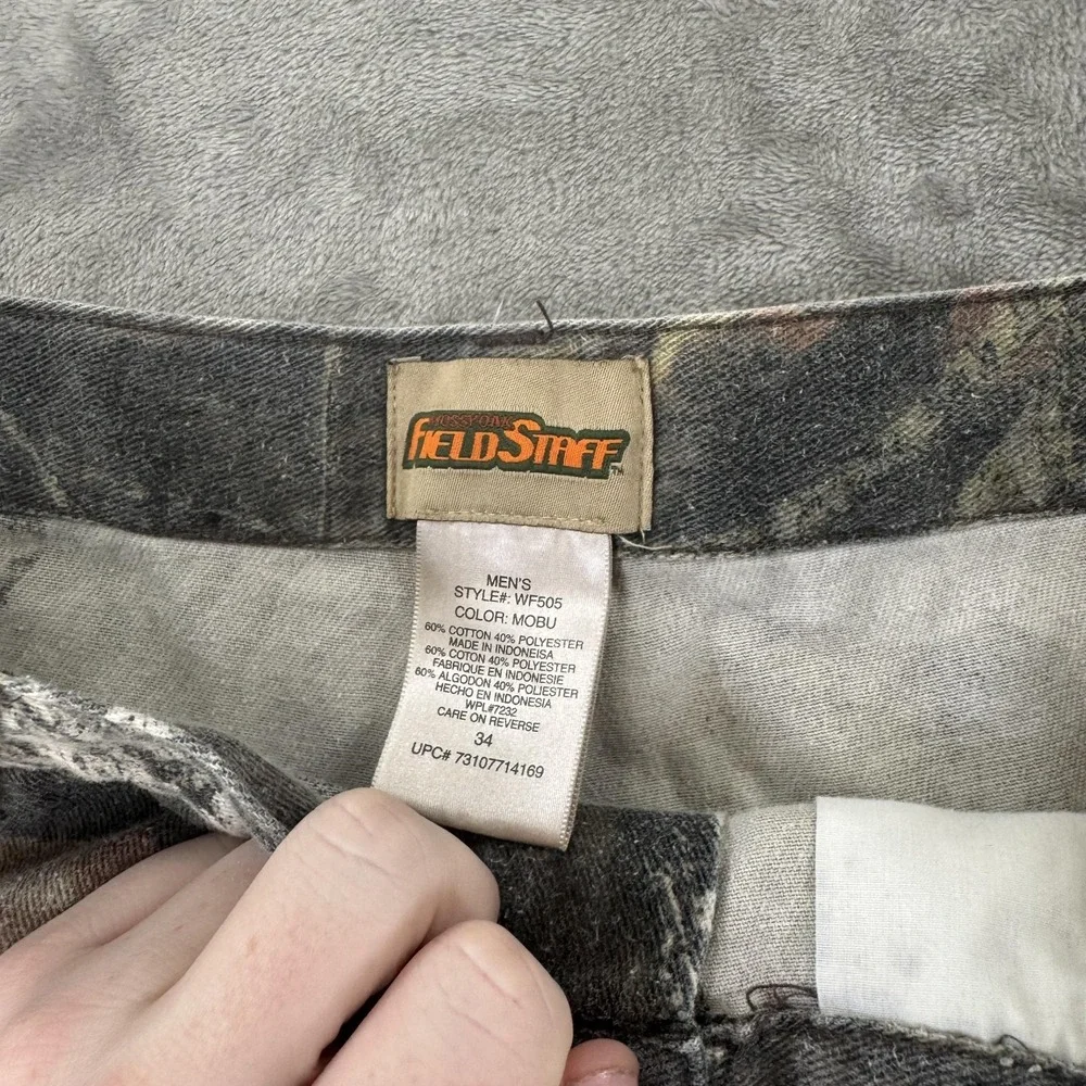 VTG Field Staff Cargo Shorts Men 34 Camo Canvas Hunting Outdoor Utility Workwear